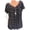 Noir, variante sur TANGNADE Blouse à Manches Courtes Col en V pour Femmes Grande Taille, Pull-Over, Hotpink + TTG