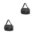 thumbnail image 1 of relayinert Sac de Rangement Pliable Compagnon de Voyage pour Toutes Occasions Sac de Plage Imperméable Motif Panthère Noir 2ensemble, 1 of 6