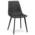 thumbnail image 1 of Bouclair Black Faux Leather and Metal Dining Chair, 1 of 10
