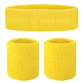 thumbnail image 1 of GOGO Sweatband Set Sports Athletic Exercise Headband Wristband Set Yellow, 1 of 8