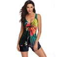 thumbnail image 3 of Womens 2 Piece Swimsuits Plus Size Vintage Print Spaghetti Strap Tankinis Set Green Women Bathing Suits L, 3 of 7