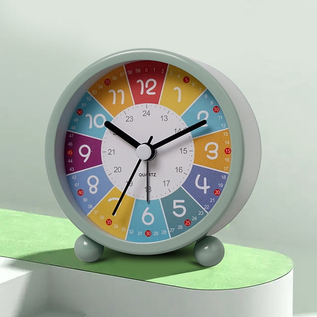 zanvin Cadeau de Vacances, Réveil, Réveil pour Enfants, Réveil Analogique, Sans Tic-Tac, Réveil Éducatif, Réveil à Quartz pour Enfants