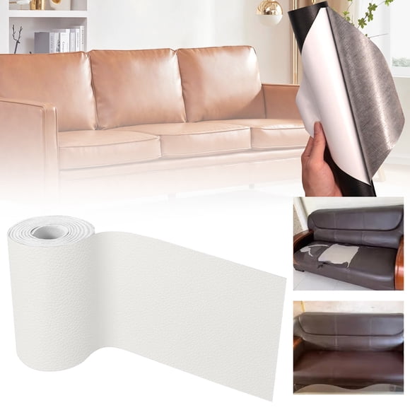 20cm*28cm White Self-Adhesive Leather Repair Patch - Waterproof Vinyl Sticker for Sofas, Furniture, Cabinets & Car Seats