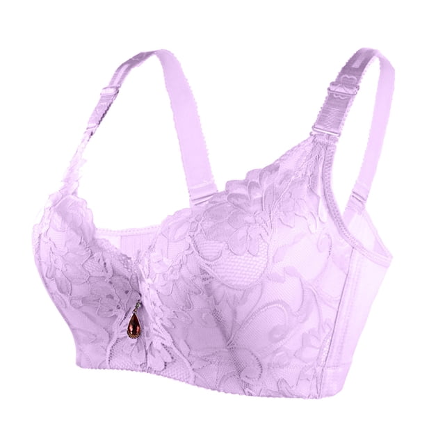 B91xZ Womens Double Support Wireless Bra Cotton Unlined Underwire Bra,C 36/80C