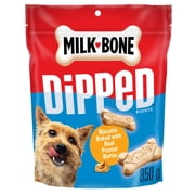 Milk-Bone Dipped Crunchy Biscuit Dog Treats, Peanut Butter