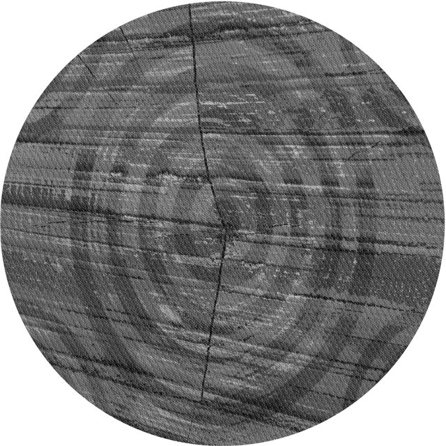 Ahgly Company Tapis Rond Lavable en Machine Intérieur Transitionnel Gris Platine, 5 Pieds Rond