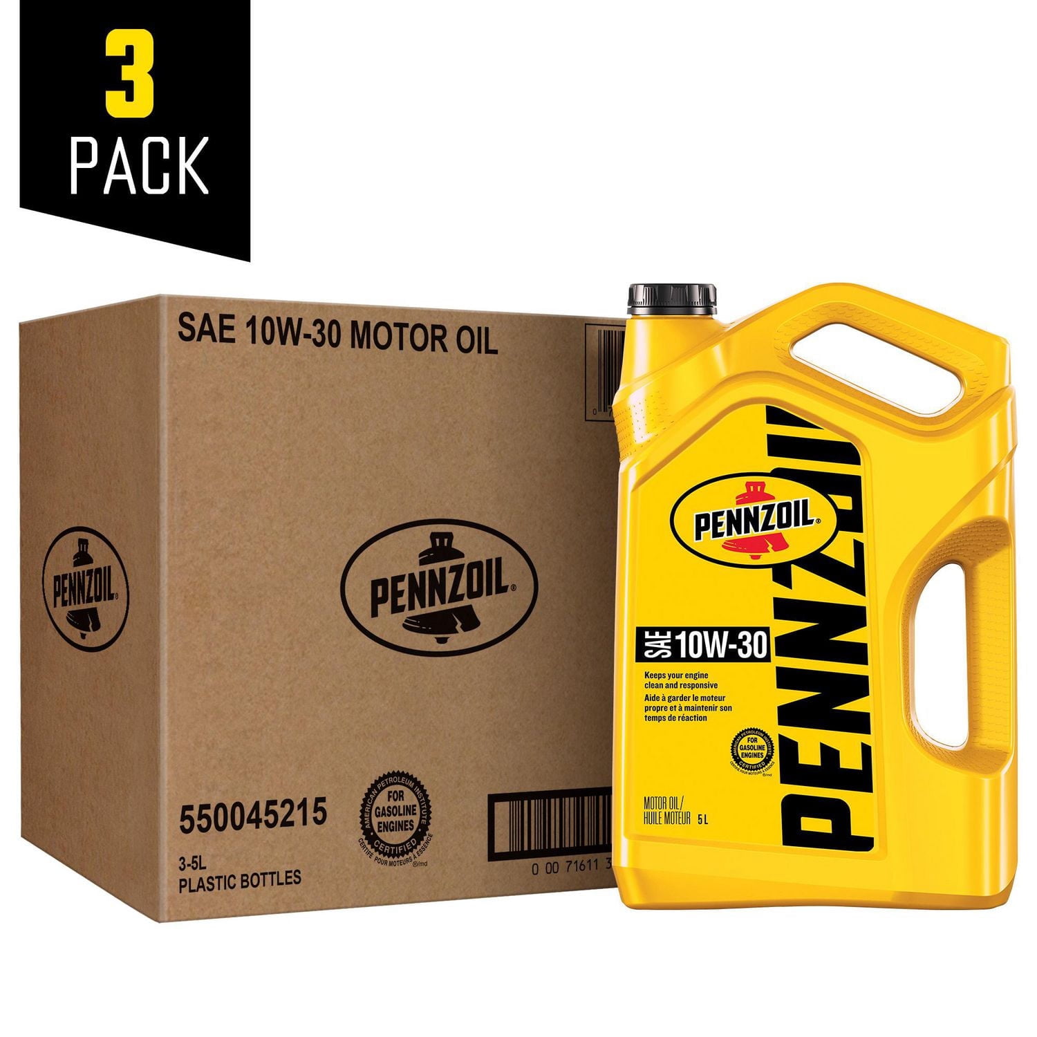 Pennzoil® Motor Oil 10W-30 jugs 3x5L