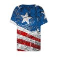 thumbnail image 5 of KIHOUT Women's Independence Day Printed T-Shirt Button Up Short Sleeved V-Neck Tops Navy S, 5 of 5