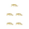 thumbnail image 2 of Transemion Résine Forme Animale Sculpture Brillant Décoratif Décoration Ornement Or 5Set, 2 of 6