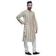 thumbnail image 2 of Atasi Button Down Asymmetric Printed Long Sleeve Rayon Kurta Pyjama Set, 2 of 4
