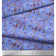 thumbnail image 3 of Soimoi Rayon Crepe Fabric Dream Catcher & Butterfly Print Sewing Fabric Yard 46 Inch Wide, 3 of 3