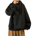 thumbnail image 3 of LUXUR Sweat à Capuche Homme à Manches Longues Casual Hiver Noir 3XL, 3 of 3