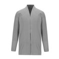 thumbnail image 1 of RXIRUCGD Homme Col en V Styles Mi-Longs et Longs Cardigan en Tricot à Fleurs Torsadées Manteau Ample, Gris, Taille : 3TG, 1 of 4