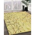 thumbnail image 3 of Ahgly Company Tapis d'Intérieur Lavable en Machine Carré Transitionnel Jaune Soleil, 3 Pieds Carré, 3 of 7