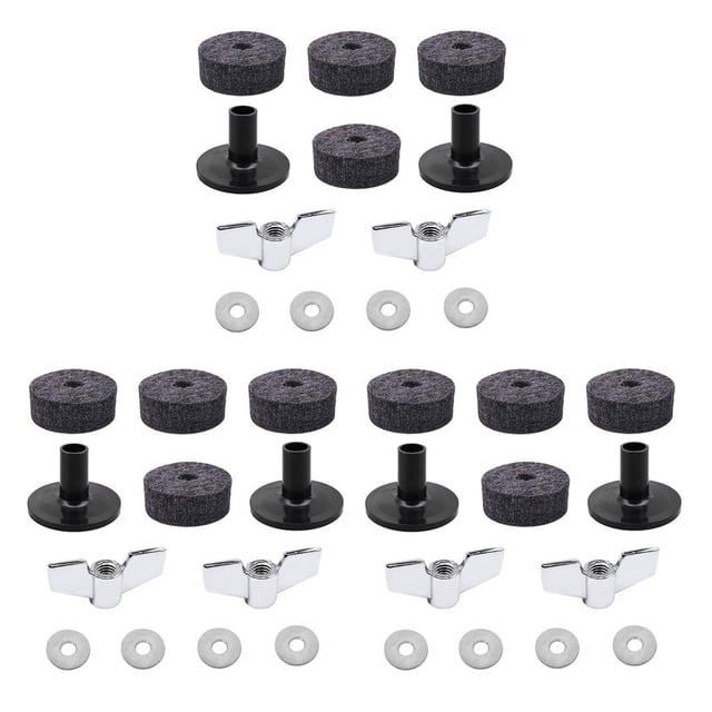 Ruiboury 12 Pcs/ensemble Kit de Tambour Cymbale Détachable Antidérapant Instrument de Percussion comme sur l'Image 3Ensemble