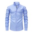 thumbnail image 1 of LOVZFMLL Men's Shirts, Solid Fashion Button-Down Shirt, Versatile for Work Business, V-Neck Relaxed Fit Long Sleeve Fall Clothes, 1 of 3