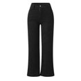 thumbnail image 3 of Pantalon Large pour Femmes Drapé de Rue Couleur Unie en Velours Côtelé Vert L, 3 of 6
