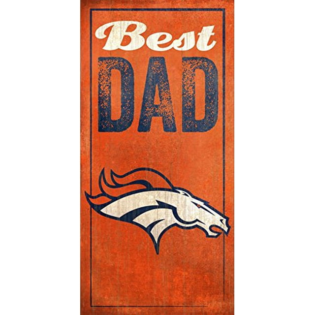 Fan Creations Pancarte « Best Dad » des Denver Broncos, Multicolore