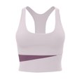 thumbnail image 1 of Yuyuzo Sports Bras for Women Wireless Full Coverage Colorblock Seamless Racerback Push up Workout Tank Tops, 1 of 3