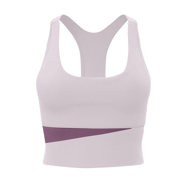 Yuyuzo Sports Bras for Women Wireless Full Coverage Colorblock Seamless Racerback Push up Workout Tank Tops