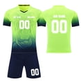thumbnail image 1 of Custom Football Kit Set for Adult and Child, Name Number Team Logo DIY Family Match Personalized Jersey Shirt Shorts Set, Dad and Son Matching Outfits Green XXXXL, 1 of 6