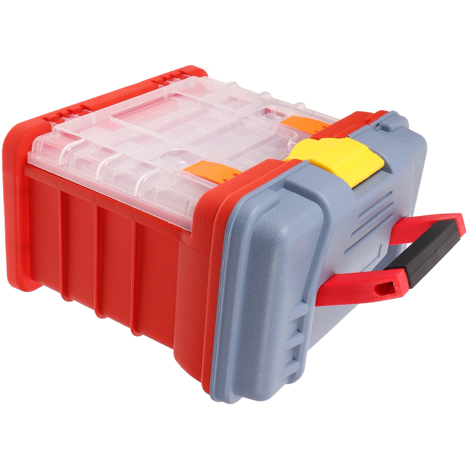 HEATSHAKING Portable Tool Storage Box with Removable Dividers Multi Compartment Plastic Organizer