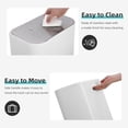 thumbnail image 3 of 3.2 Gallon Bathroom Trash Can with Lid, Stainless Steel Step-On Pedal Garbage Can, Rectangular Waste Bin with Removable Inner Bucket for Kitchen, Office, and Small Spaces(White), 3 of 7