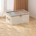 thumbnail image 4 of PUREKKI Visible Double Zipper Clothing Storage Box Household Thickening Storage Bag Wardrobe Large Storage Box, 4 of 6