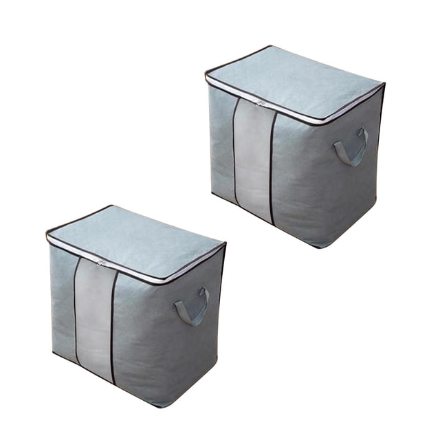 TopLLC Storage Bins Grands Sacs de Rangement, Bacs de Rangement pour Vêtements Pliables Organisateur de Garde-Robe Contenants de Rangement avec Poignées Durables Tissu Épais pour Vêtements, Couverture, Couettes, Sacs de Rangement pour Lit