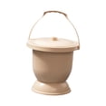 thumbnail image 2 of Esquirla Chamber Pot Night Urine Container Spittoon with Lid for Home Car Kids Adults Khaki L, 2 of 8