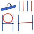 thumbnail image 1 of Adjustable Dog Agility Training Kit - Blue & Red Outdoor Set | High Jump, Weave Poles, Portable Equipment for Exercise & Bonding, 1 of 7