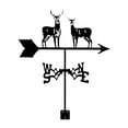 thumbnail image 4 of DOLITY Metal Wind Vane Wind Direction Indicator Farm Barn Garage Weather Vane Mount With Elks 35cm, 4 of 9