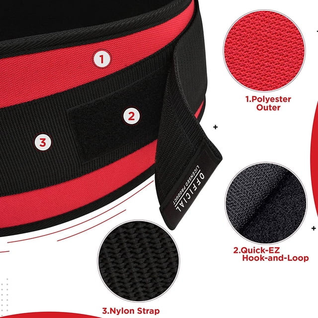 RDX Weight Lifting Belt, 6 Inch Curved Padded Back Lumbar Support, Functional Fitness Strength Training, Core Exercise Workout Bodybuilding Powerlifting Deadlifts Squats, Home Gym Equipment