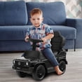 thumbnail image 4 of Costway 3 in 1 Ride on Push Car Mercedes Benz G350 Stroller Sliding Car w/ Canopy Black, 4 of 10