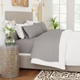 thumbnail image 3 of Super-Soft & Cozy Knitted Jersey Sheet Set, Twin, Dark Gray by Color Sense, 3 of 8