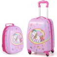 thumbnail image 1 of 2PC Kids Carry On Luggage Set 12" Backpack and 16" Rolling Suitcase for Travel, 1 of 9