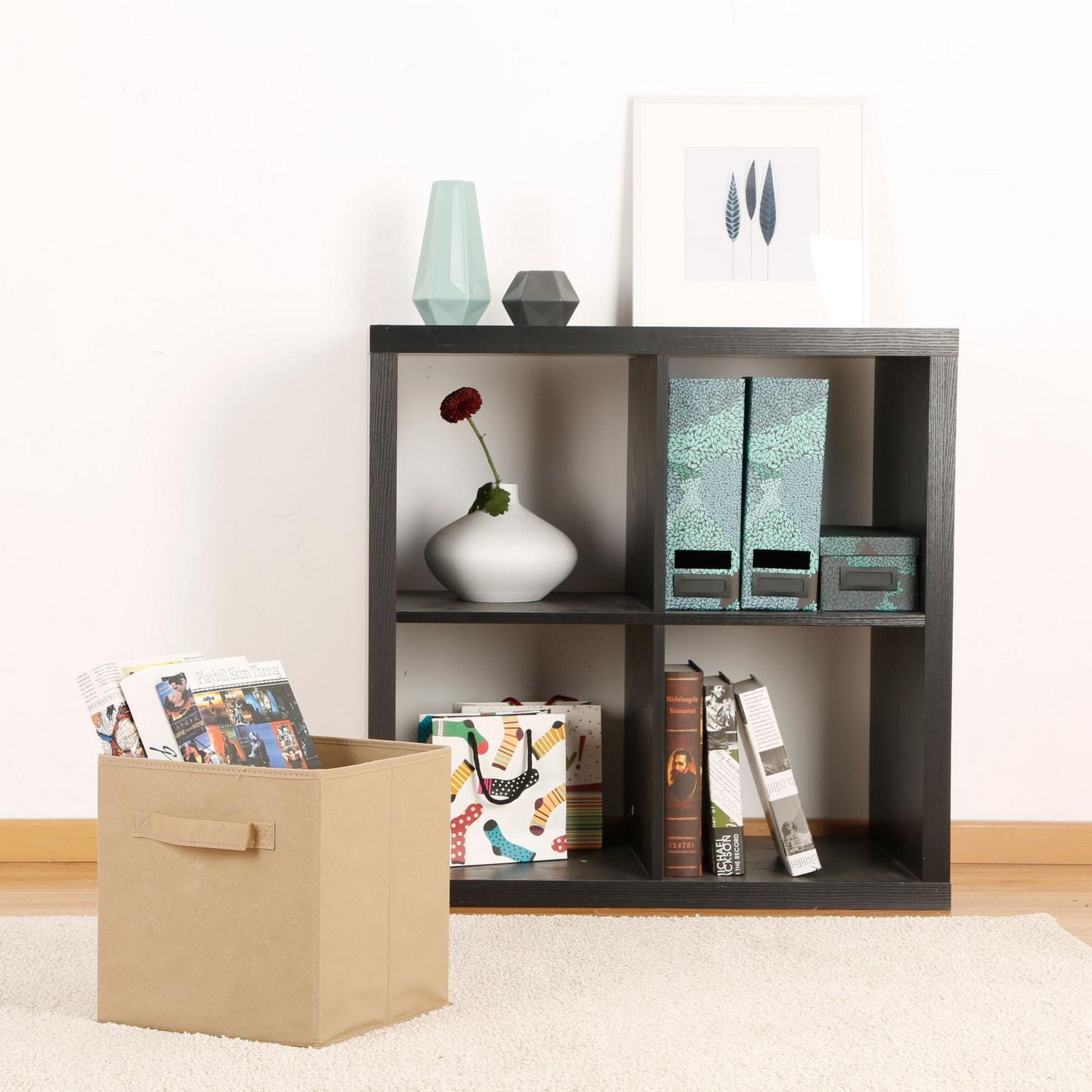 Mainstays Panier cube de rangement – Pliable, idéal pour la crèche, la salle de jeux, le placard, l'organisation de la maison.