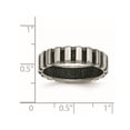 thumbnail image 3 of Mens Titanium Polished Black Plated Wire Band Ring (6mm), 3 of 4