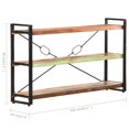 thumbnail image 4 of vidaXL 3-Tier Industrial Adult Bookcase - 140x30x80 cm - Solid Reclaimed Wood, 4 of 6