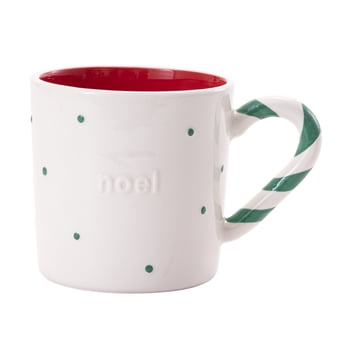 Holiday Times Green Candy Cane Mug