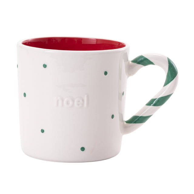 Holiday Times Green Candy Cane Mug