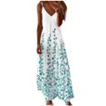 thumbnail image 2 of Robe Longue Maxi Ample à Imprimé Floral Sans Manches à Col en V pour Femmes Dames, 2 of 4