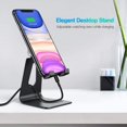 thumbnail image 5 of ORIbox Cell Phone Stand, Adjustable Phone Stand for Desk, Aluminum Desktop Solid Universal Desk Stand, Compatible, 5 of 5
