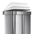 thumbnail image 3 of simplehuman 58 Liter / 15.3 Gallon Rectangular Dual Compartment Recycling Step, Brushed Stainless Steel with Soft-Close Plastic Lid Kitchen Trash Can, 3 of 6