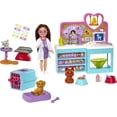 thumbnail image 3 of Barbie Doll Chelsea Pet Vet Playset with Brunette Doll, 2 Puppies, 1 Kitty, 1 Bird and 18 Pieces, 3 of 6