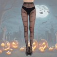 thumbnail image 2 of Aocisk Halloween Stockings for Women Gothic Fishnet Tights with Bow Lace Design Out Pattern Accessories Light Yellow One Size, 2 of 4