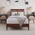 thumbnail image 2 of Savannah Twin XL Wood Low Profile Platform Bed in Walnut, 2 of 13