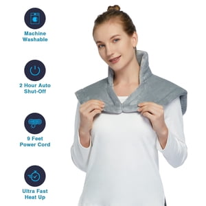BeesClover Plaque chauffante pour le cou et l'épaule et dos, enveloppe électrique chauffante de cou pour soulager la douleur, thérapie thermique rapide