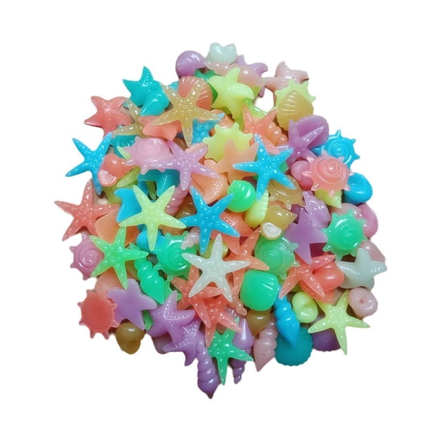 Gustave 300 Pcs Roches Phosphorescentes Galets Lumineux Pierres Pierres Lumineuses pour Aquarium, Jardin, Allée Extérieure, Décoration Intérieure Colorée