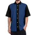 thumbnail image 2 of Combinaison Décontractée d'Été pour Homme à Imprimé, Chemise Grande Taille pour Homme, Chemise Courte Cool à Boutons, Manches, Col Rabattu, 2 of 8